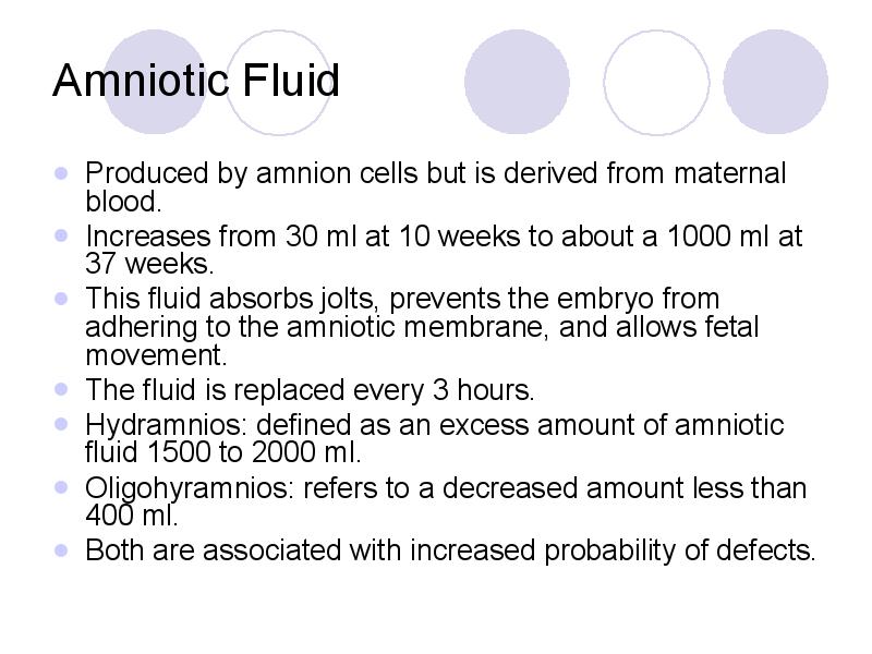amniotic fluid or discharge